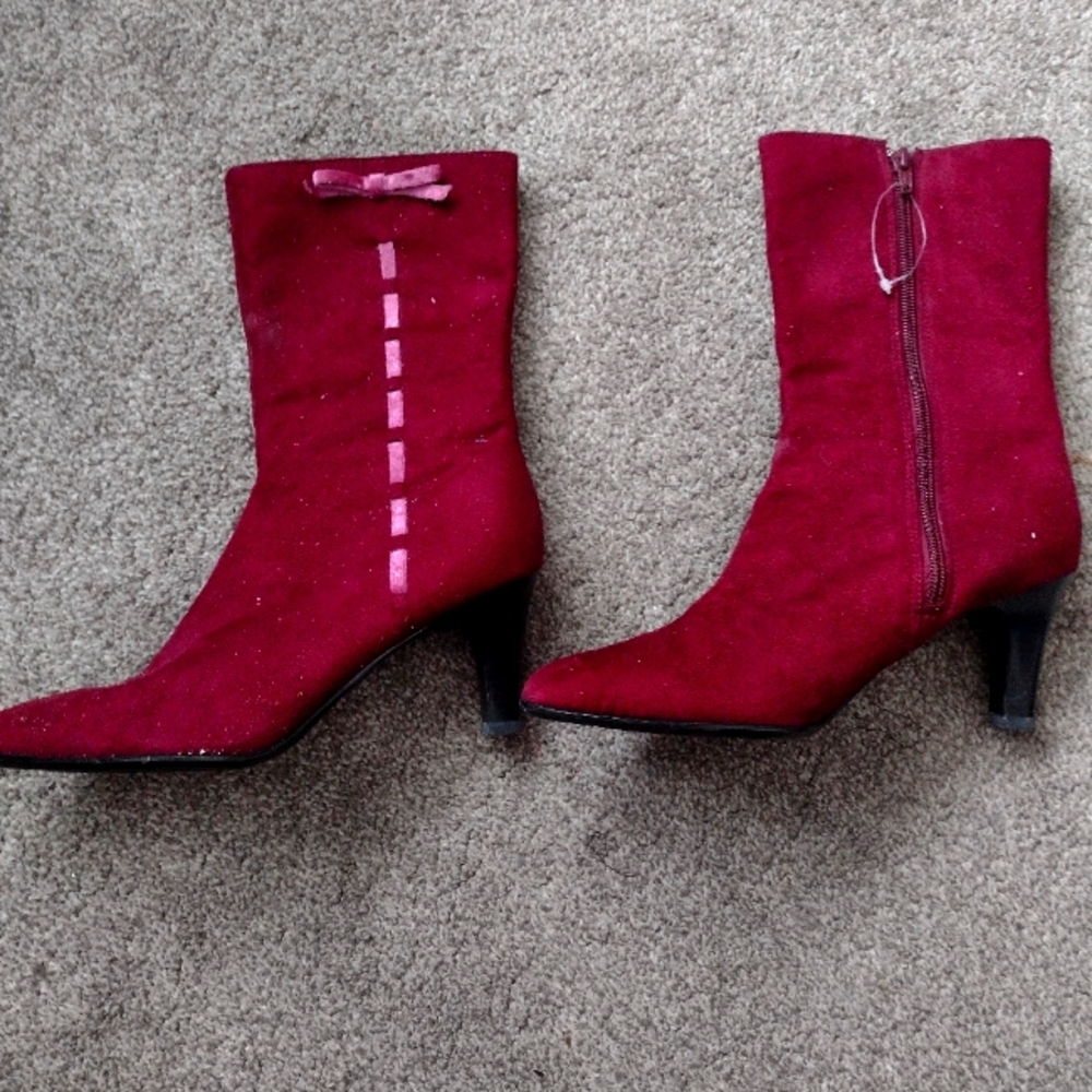 Cranberry suede boots